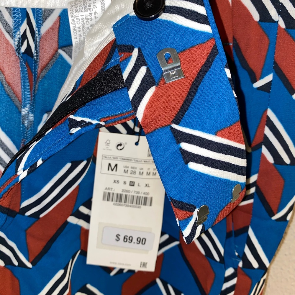 Blue, Orange, White, Black Zara Woman Pants - Picture 2 of 4